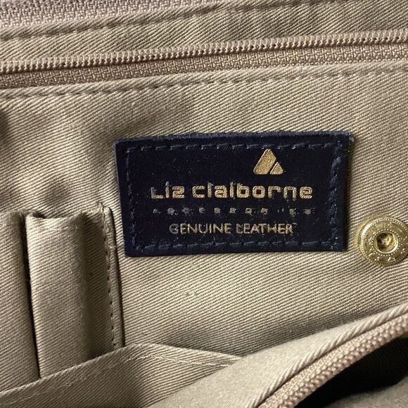 Liz Claiborne Tan and Brown Leather Handbag - Picture 9 of 9